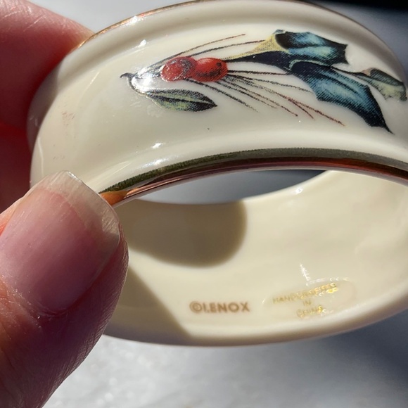 Lenox Napkin Rings Winter Greetings Set of 4 Vintage 2003 New in box unused - Picture 6 of 10